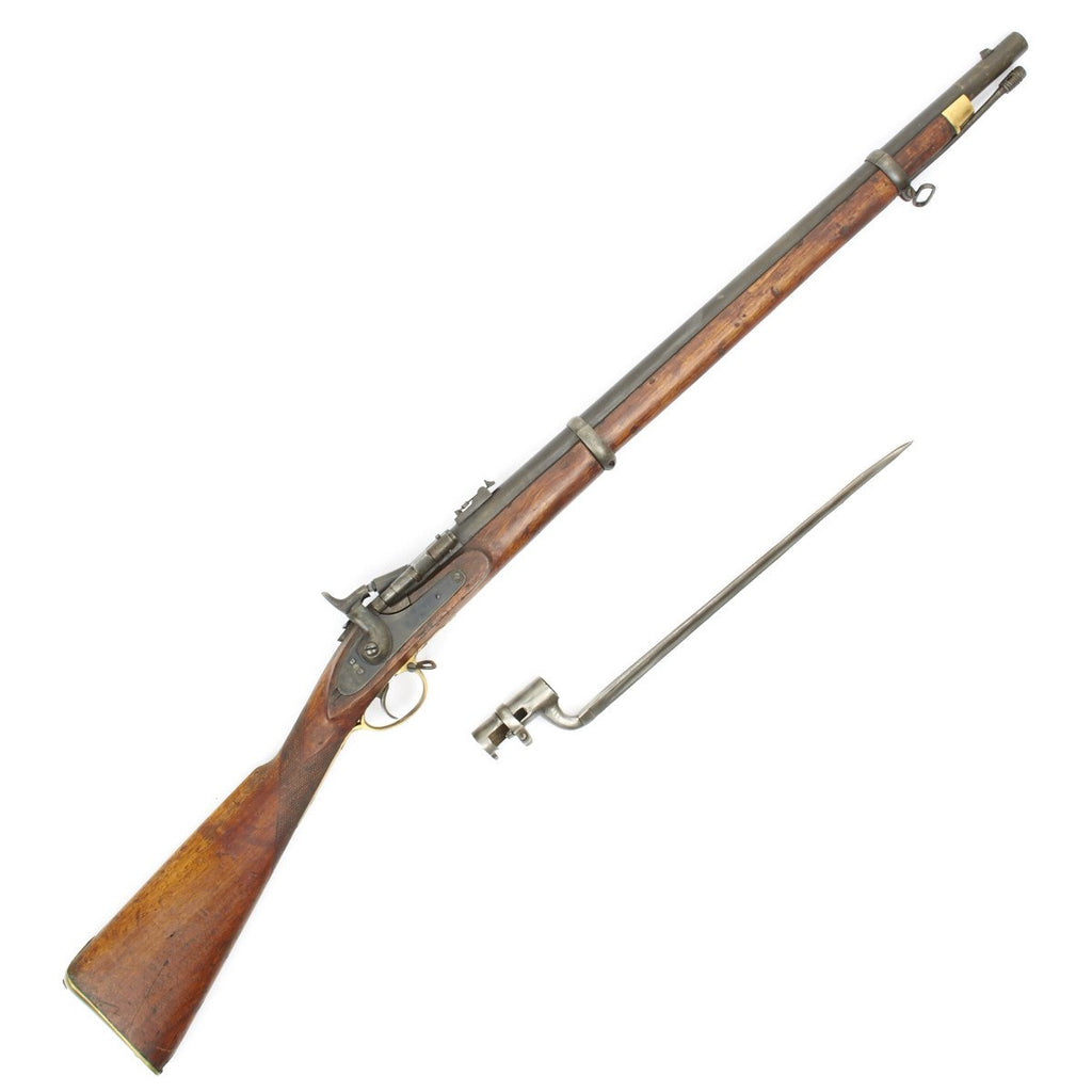 Original British P-1864 Snider type Breech Loading Two Band Short Rifle with Socket Bayonet Original Items