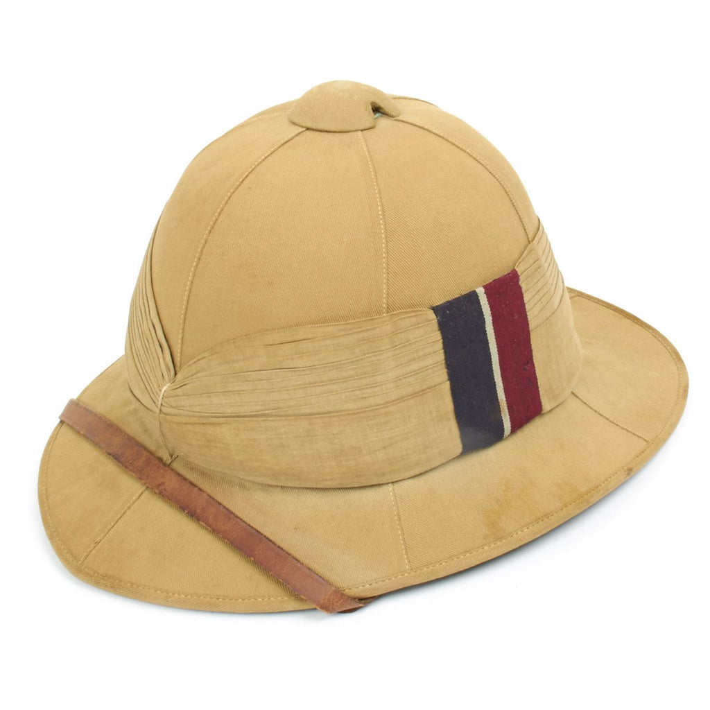 Original British WWI Royal Flying Corps Pith Sun Helmet with Carry Bag- Dated 1915 Original Items