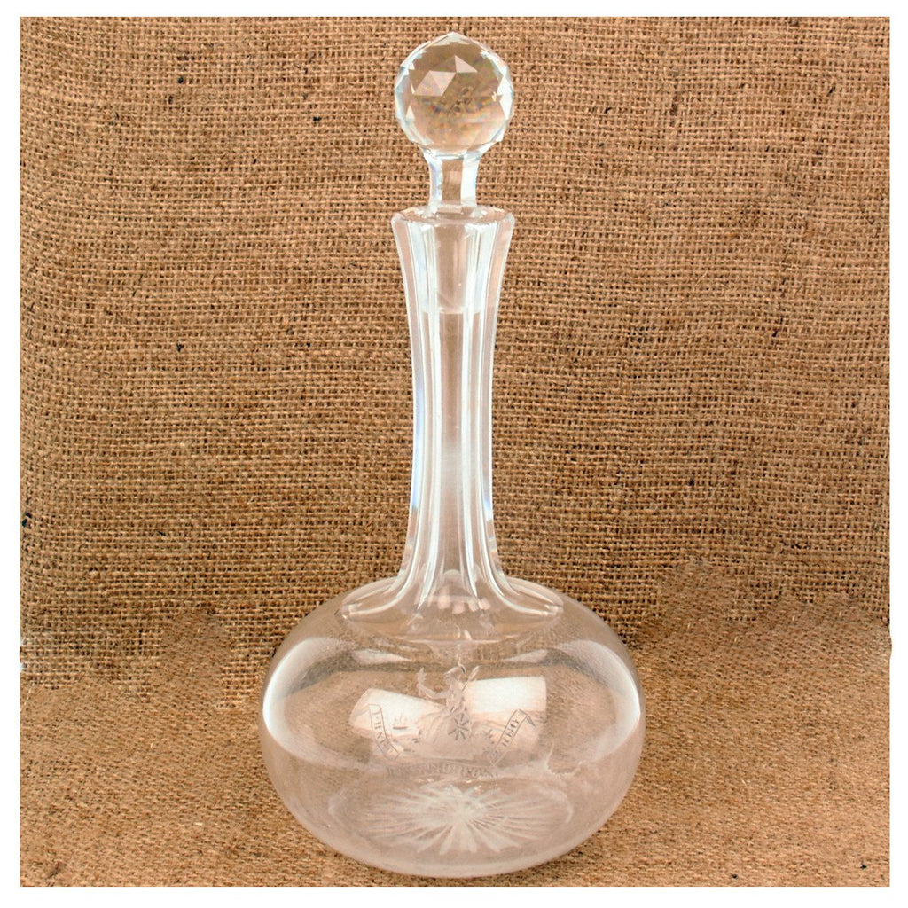 Original British Regimental Wine Decanter of the Norfolk Regiment Original Items