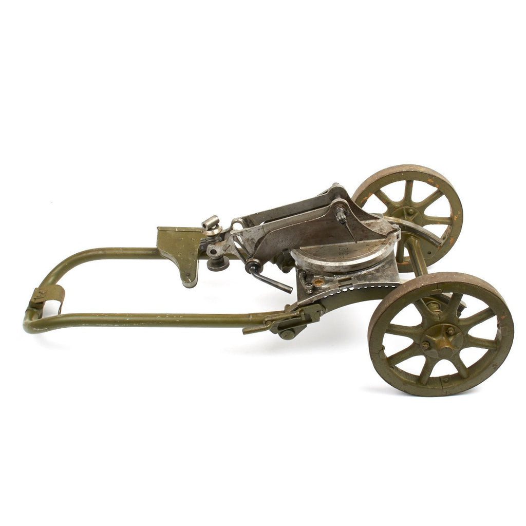 Original Russian 1910 Maxim Gun Sokolov Wheeled Mount - Dated 1912 Original Items