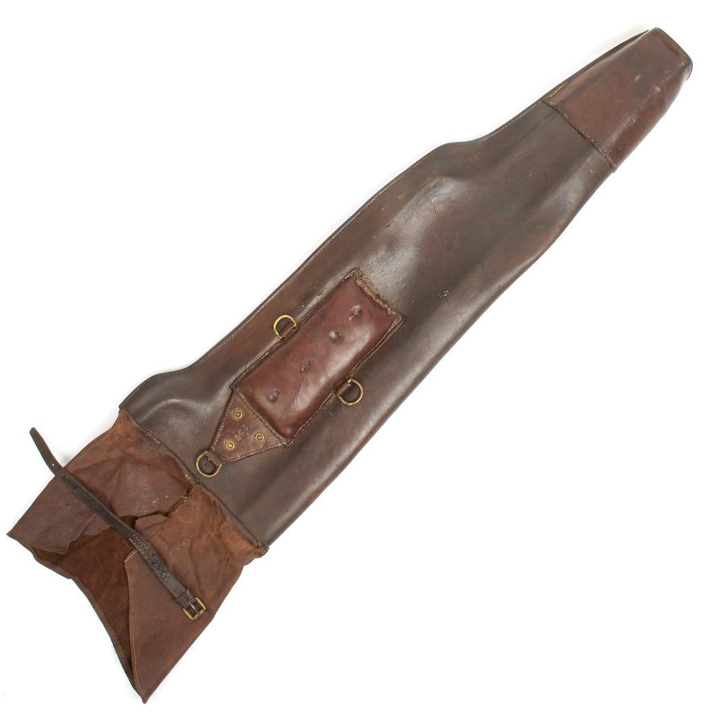 Original British WWI Hotchkiss Mark I Portative Machine Gun Leather Saddle Scabbard Original Items