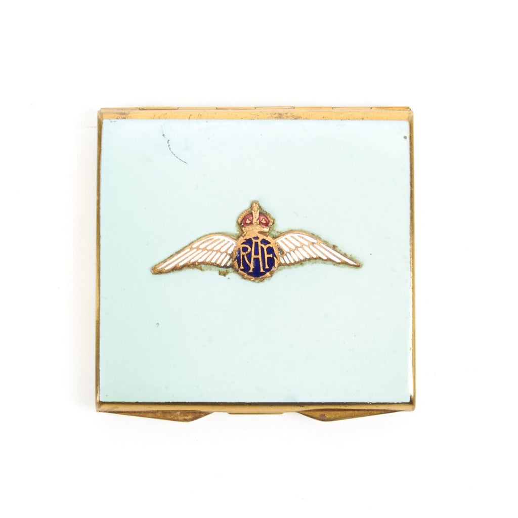 Original British WWII Royal Air Force Sweet Heart Enameled Compact Original Items