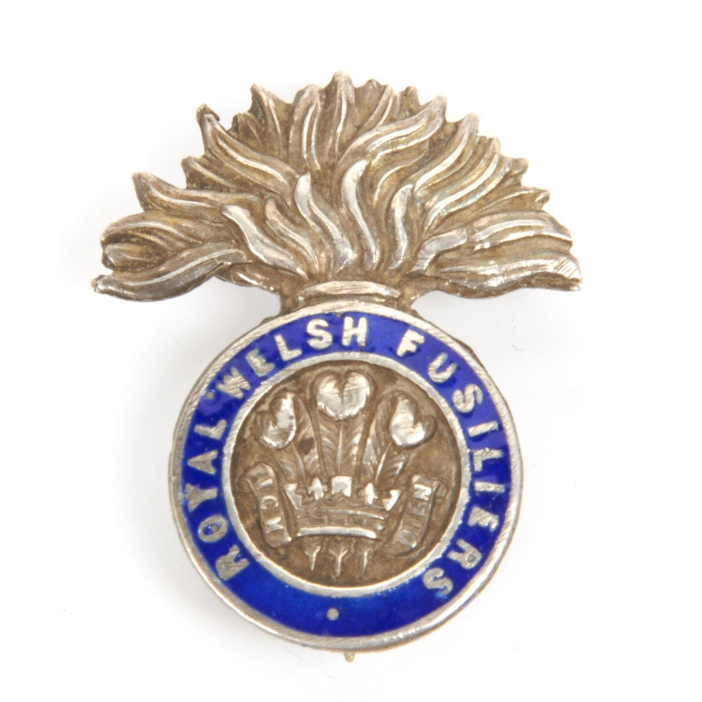 Original WWII Royal Welsh Fusiliers Regimental Sterling Silver Sweetheart Brooch Original Items