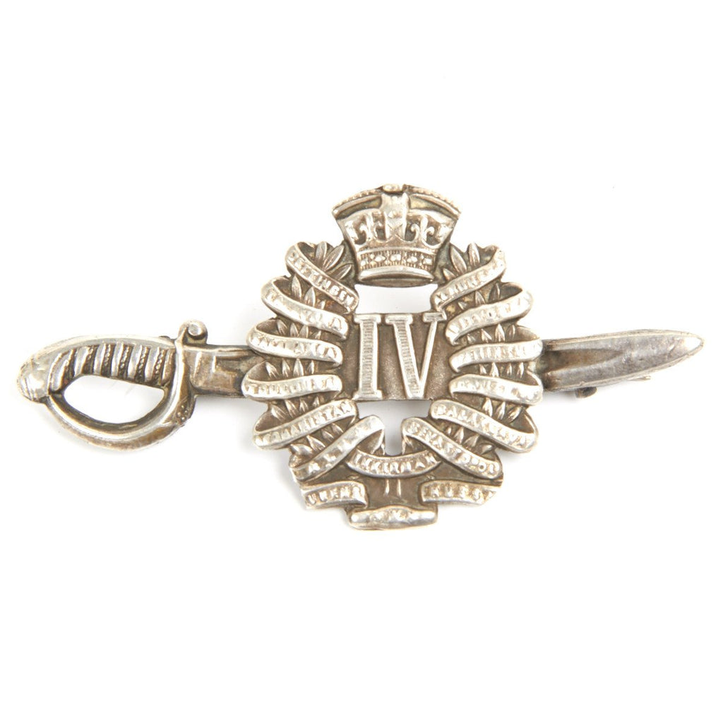 Original WWII British King's Own Royal Lancaster Regimental Sterling Silver Sweetheart Brooch Original Items