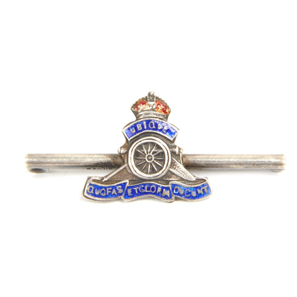 Original WWII British Royal Regiment of Artillery Sterling Silver Sweetheart Brooch Original Items