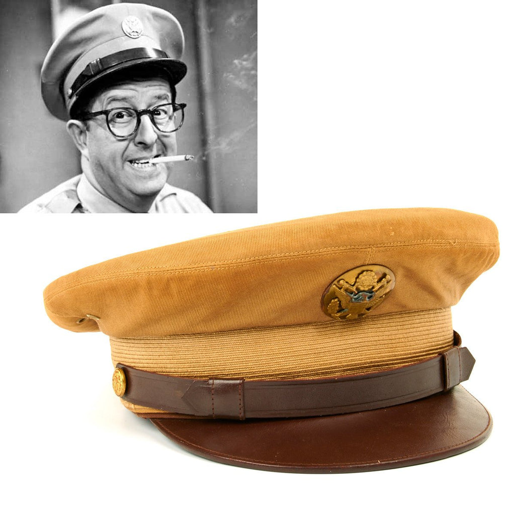 Original U.S. Army Visor Hat Worn by Phil Silvers as Sergeant Bilko 1955-1959 Original Items