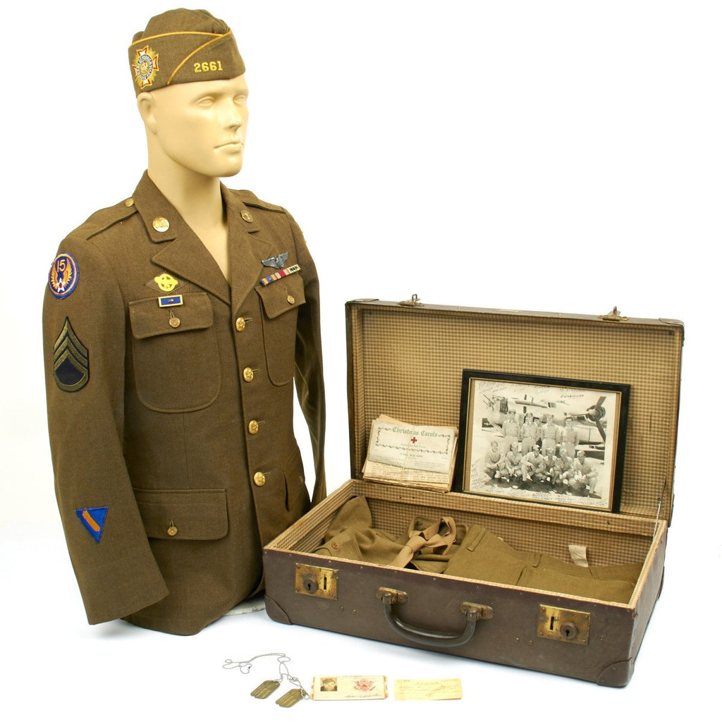 U.S. WWII B-24 Liberator Bomber Tail Gunner Named Large Grouping in Trunk Original Items