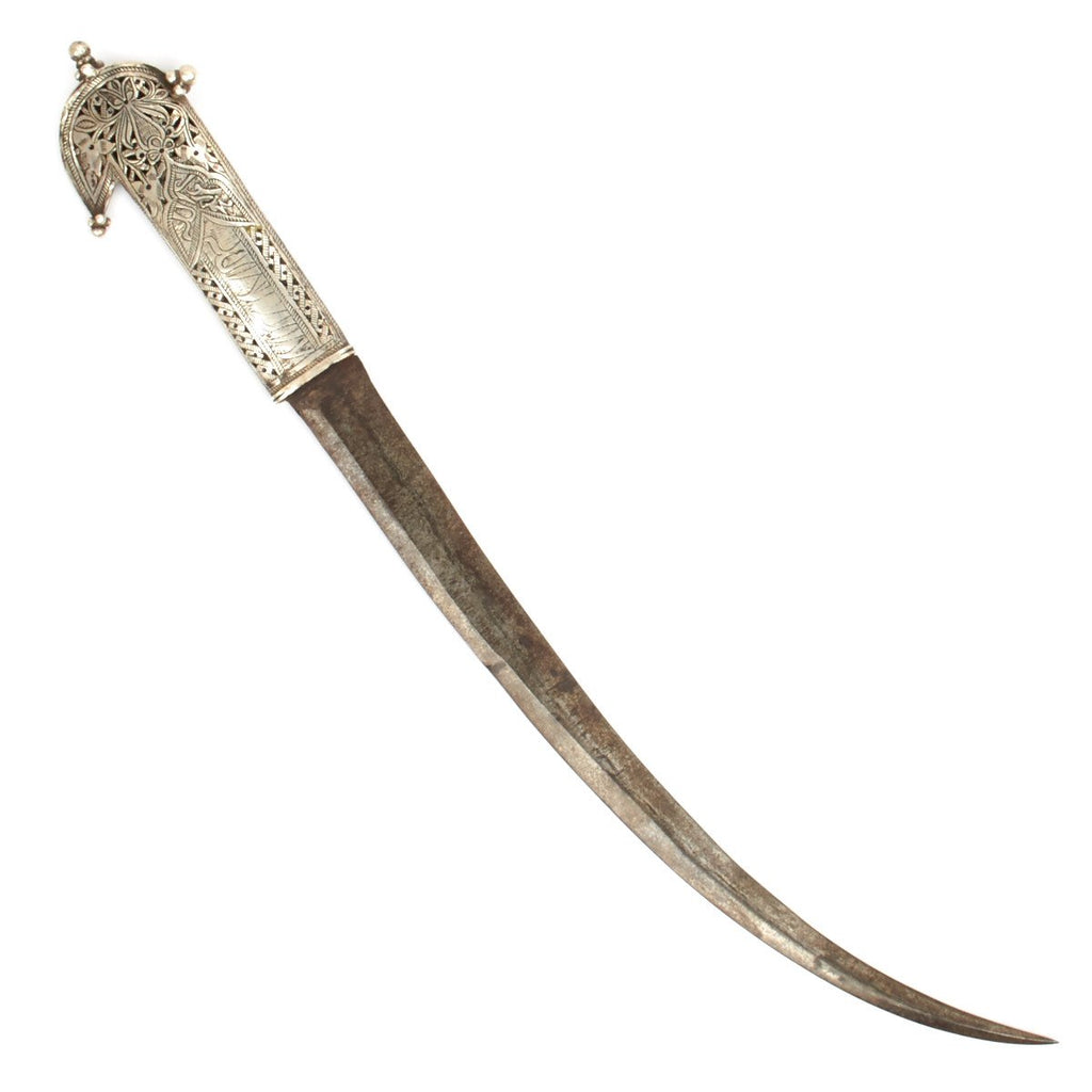 Original 19th Century Black Sea Kindjal Style Silver Hilt Dagger Original Items