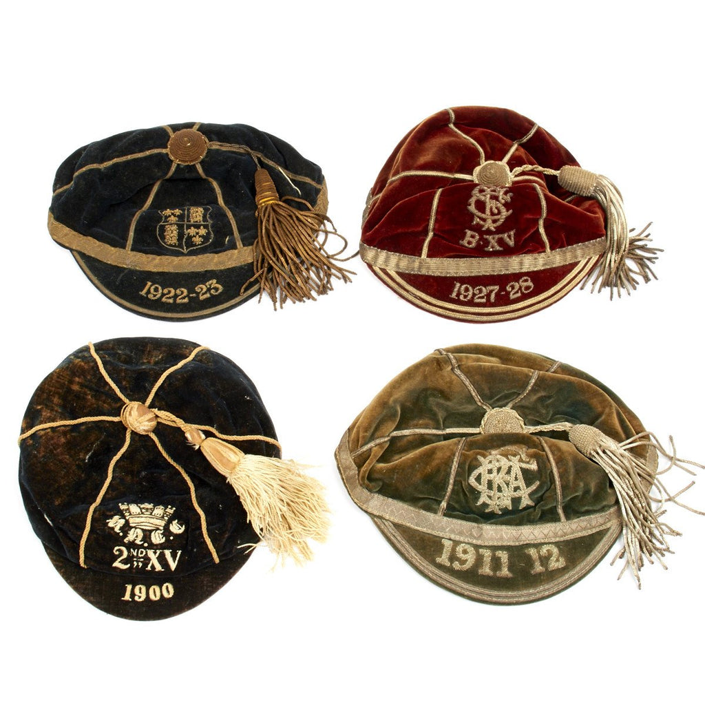 Original English Vintage Velvet Rugby Cap Collection Original Items