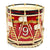 Original British WWI Regimental Drum of The Queens Royal 9th Lancers Original Items