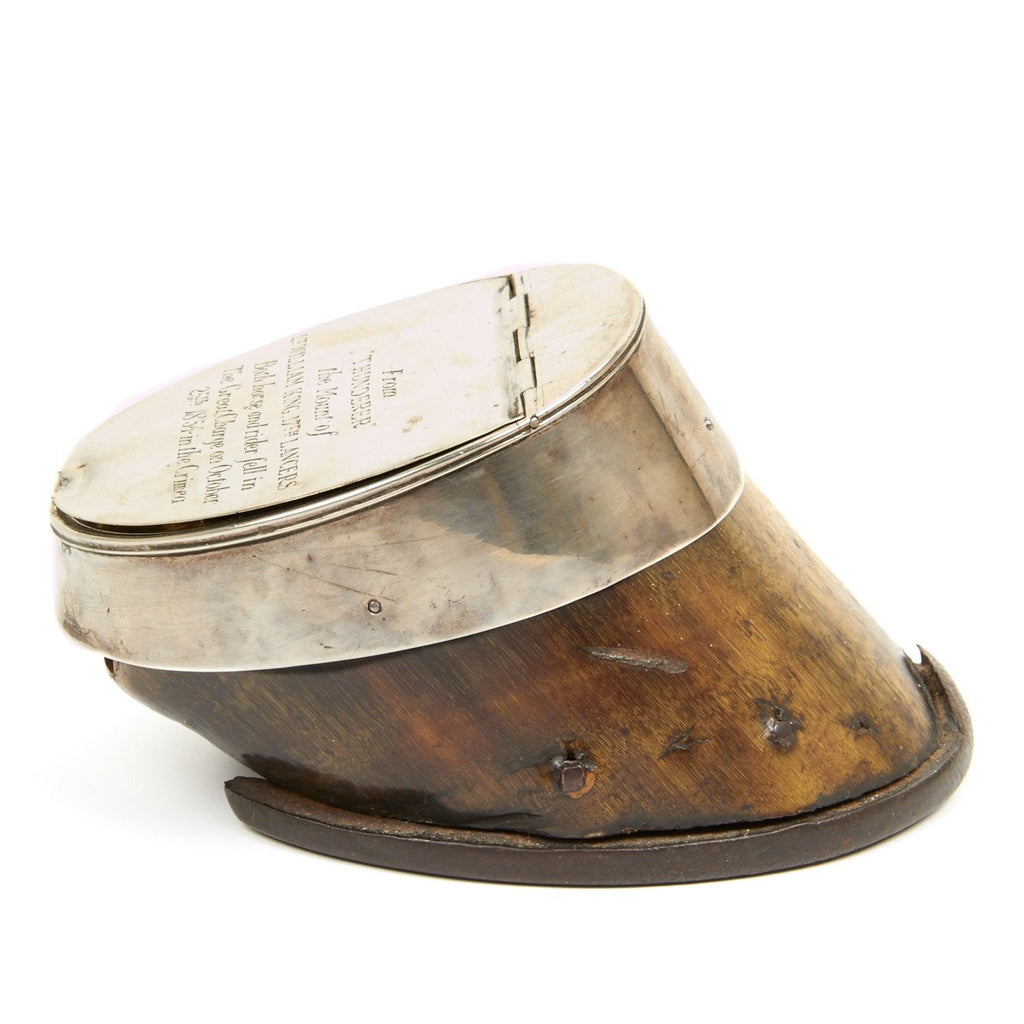 Original British 1854 Charge of the Light Brigade 17th Lancers Horse Hoof Inkwell - Crimean War Original Items