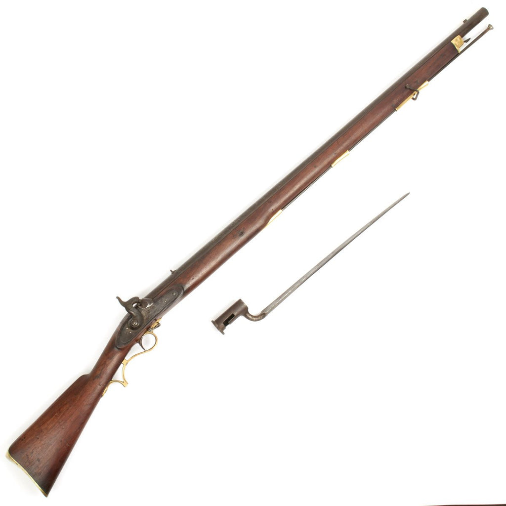 Original English Manufactured Model F Style Percussion Musket by Manton with Bayonet- Circa 1850 Original Items
