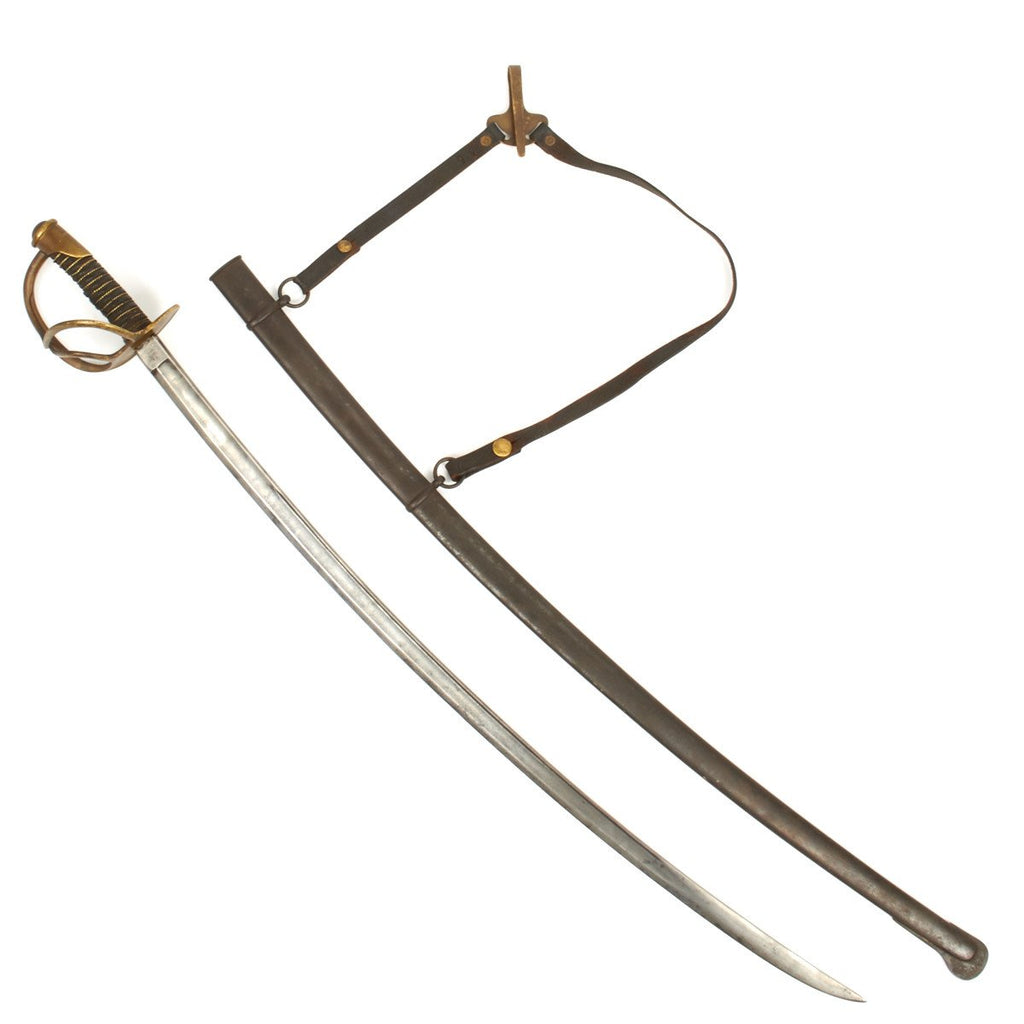 Original U.S Civil War 1860 Light Cavalry Saber with Leather Hanger by C. Roby- Dated 1864 Original Items