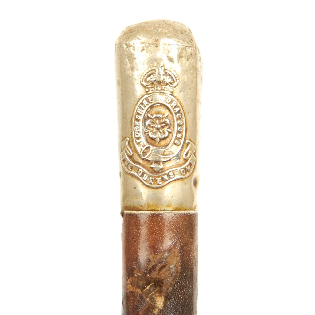 Original WWI British Officer Riding Crop - Queen's Own Yorkshire Dragoons Original Items