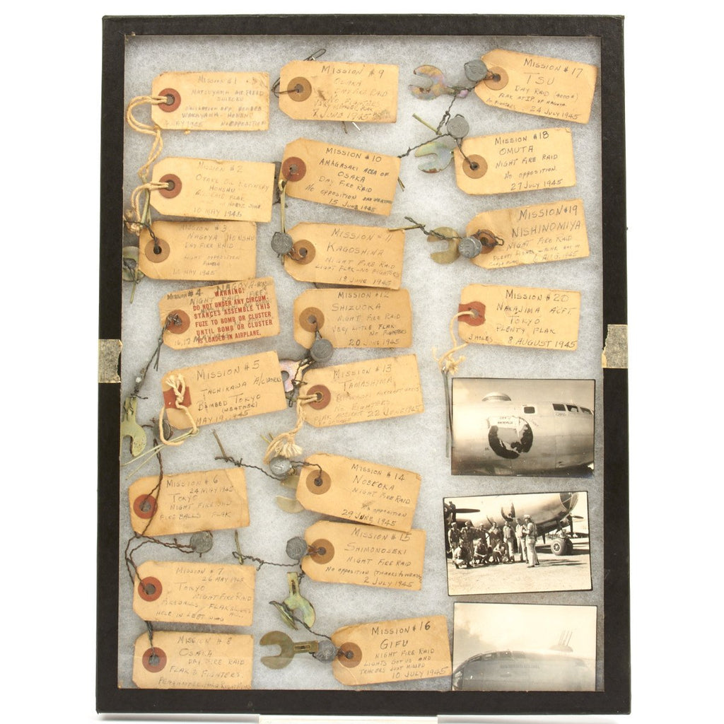 Original U.S. WWII B-29 Bomber City of Knoxville Bombardier Fuse Key Grouping - 20 Missions Original Items