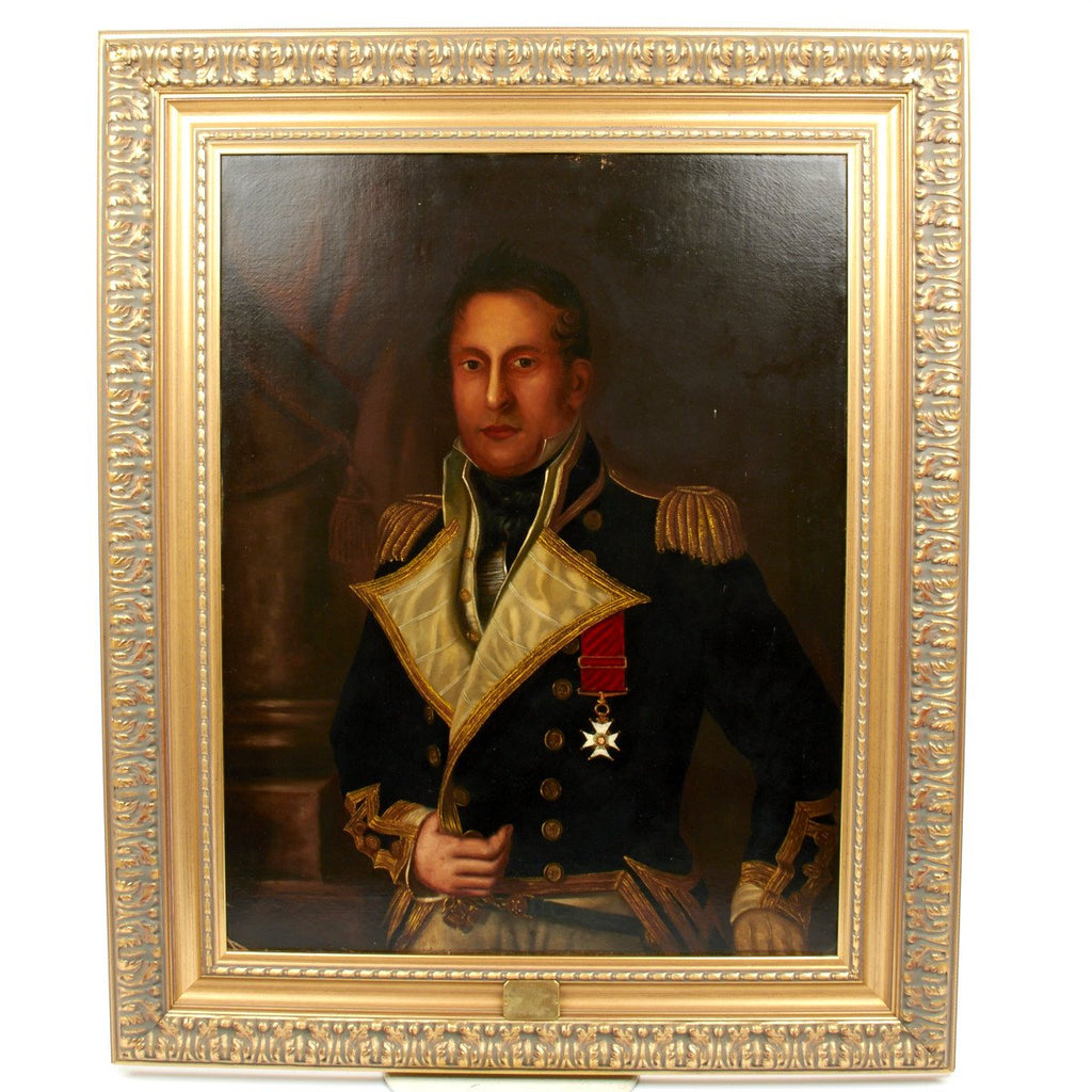 Original English Period Oil Painting of Rear Admiral of the White - Lord William Fitzroy KCB 1782-1857 Original Items