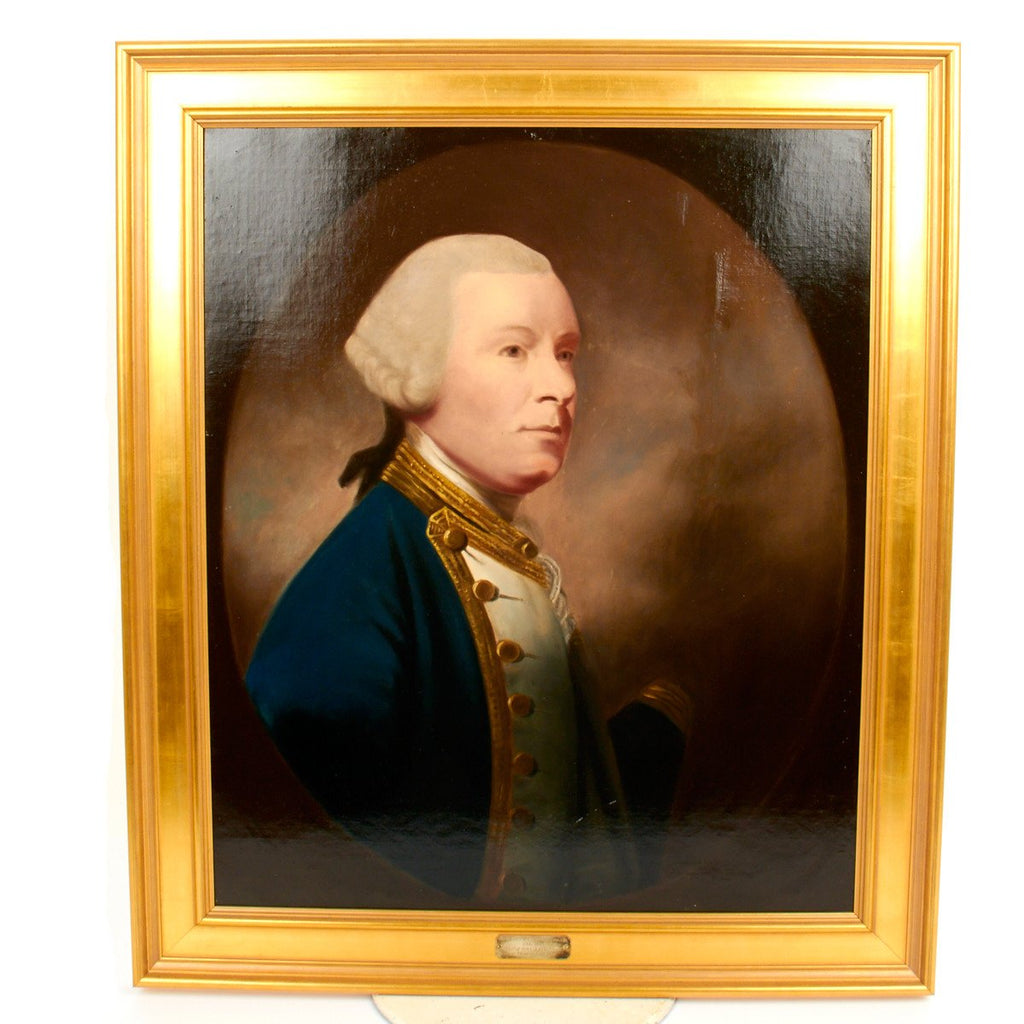 Original English Period Oil Painting of Captain Henry William Bayntun - HMS Leviathan at Trafalgar Original Items