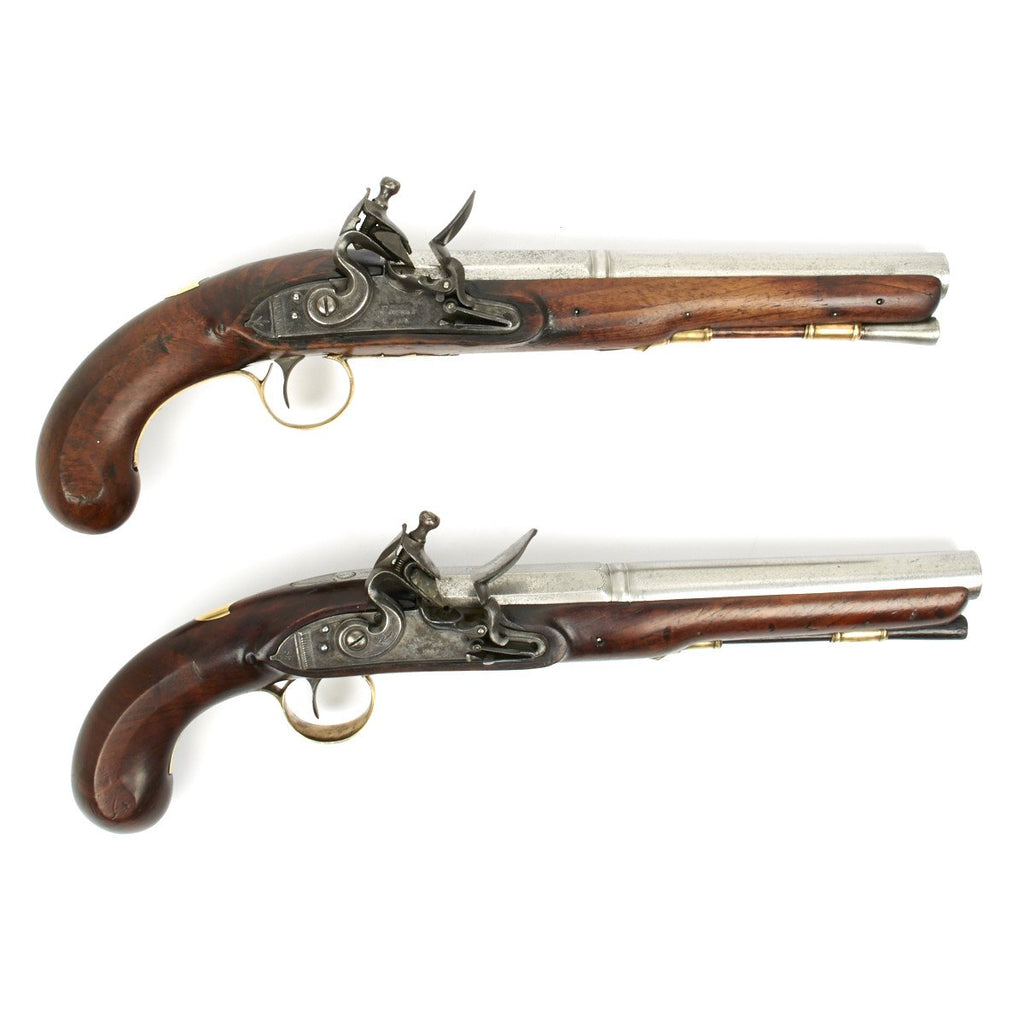 Original British Pair of Flintlock Officer Pistols by John Jones & Son - Circa 1815 Original Items