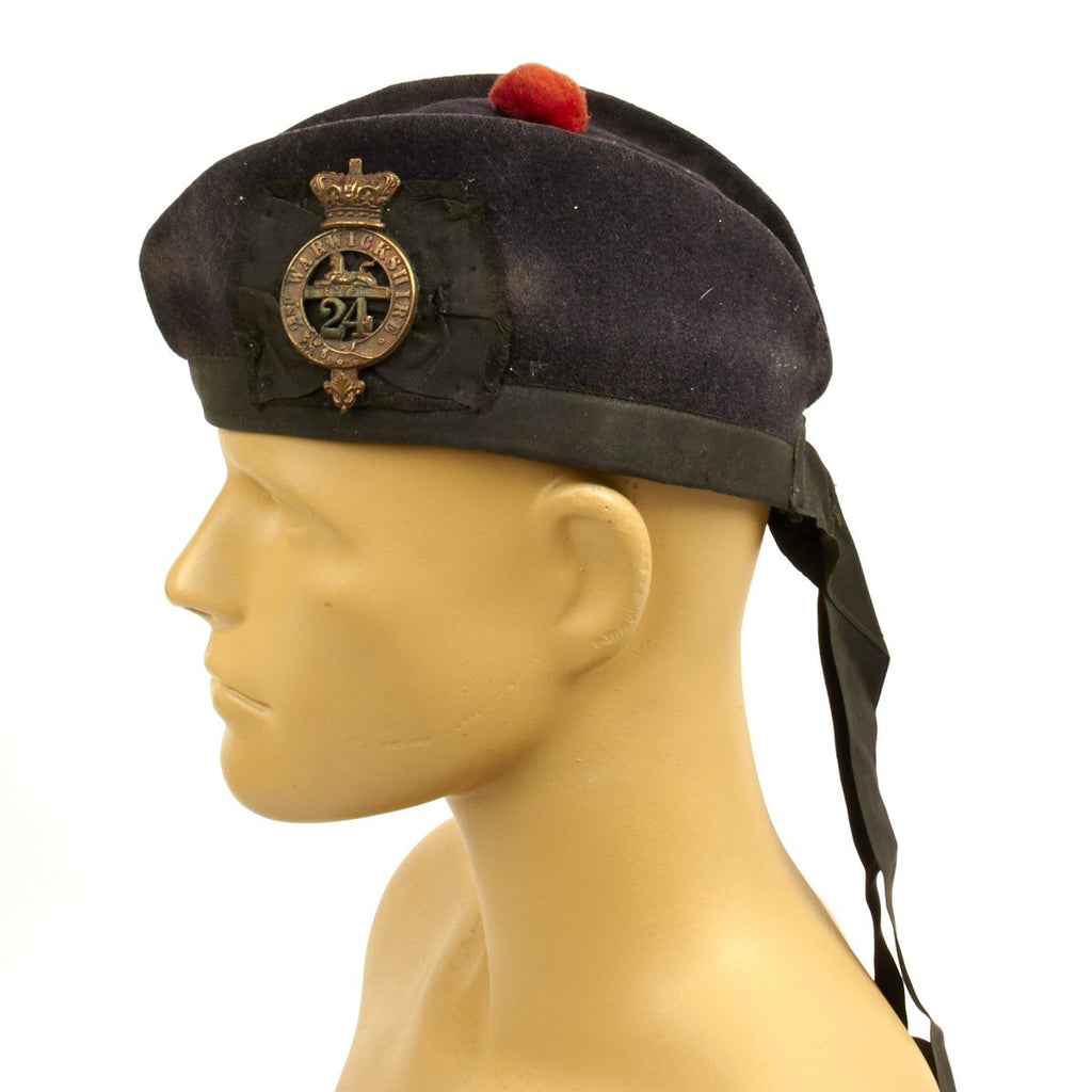 Original Pre-1881 British 24th of Foot Regimental Glengarry Cap with Badge Original Items