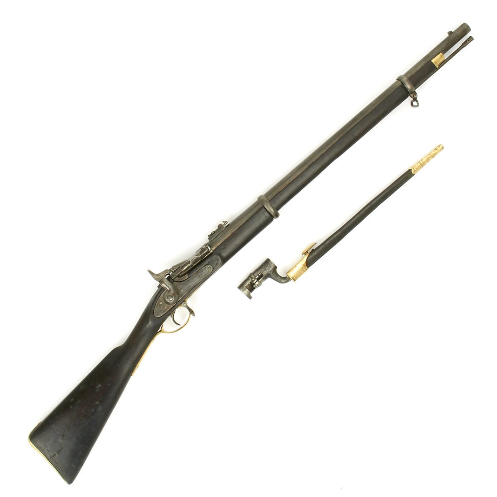 Original British Gurkha P-1864 Snider Two Band Short Rifle with Socket Bayonet - Cleaned and Complete Original Items