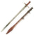 Original 1880 Victorian Era Sudanese Mahdi Broadsword Kaskara with Leather Scabbard Original Items