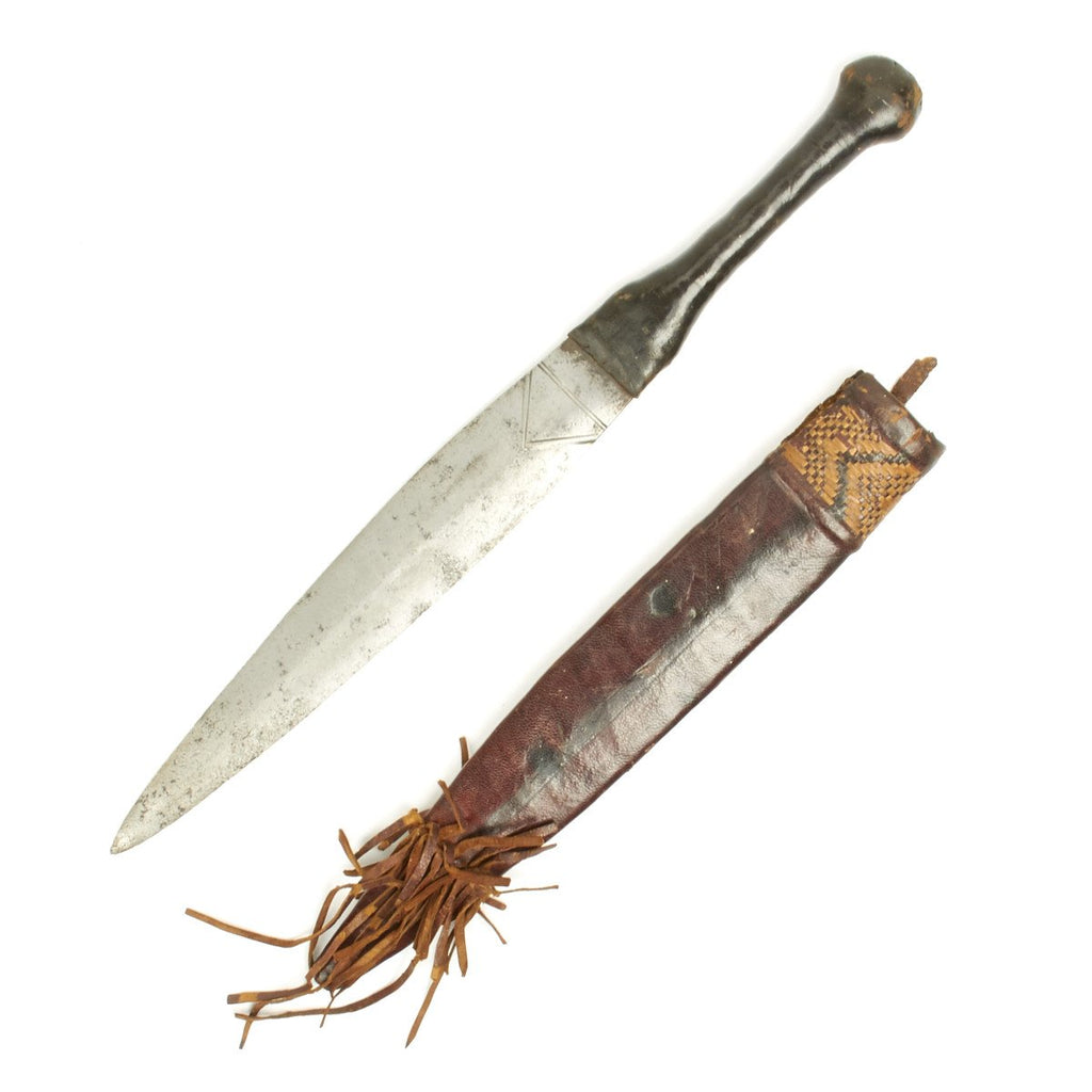 Original 1880 Sudanese Mahdi Dervish Dagger with Leather Scabbard Original Items