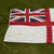 Original British WWII D-Day Landing White Ensign Battle Flag of the HMS Rodney Dated 1944 Original Items