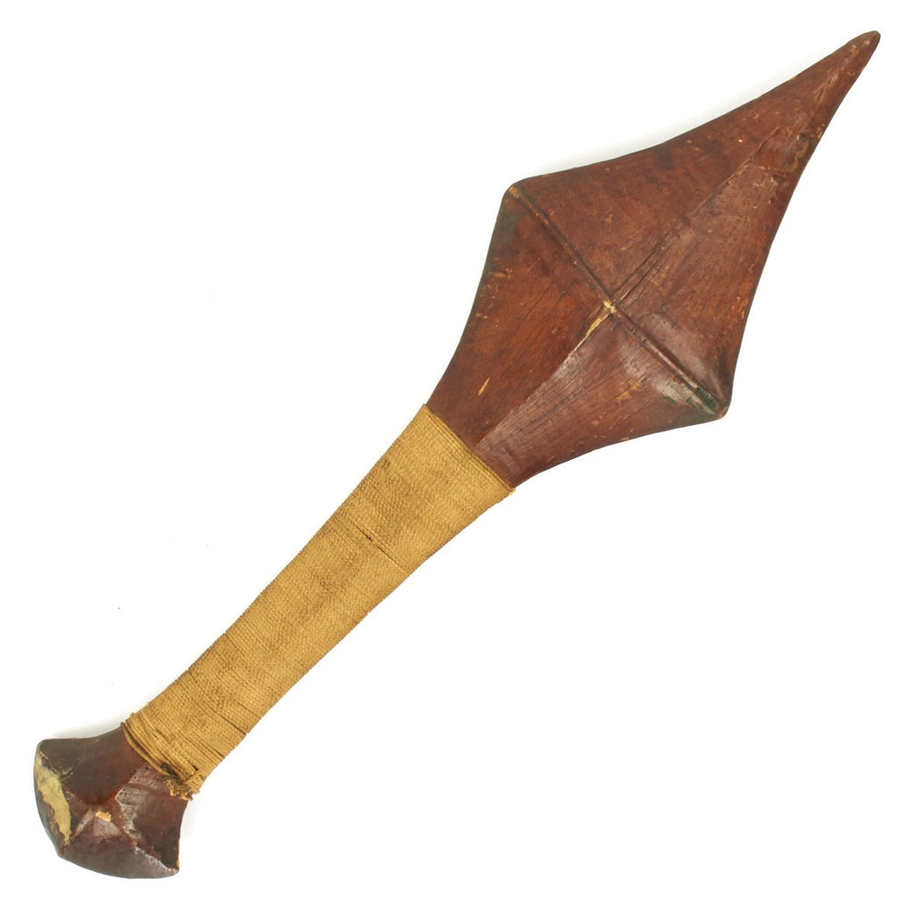 Original Antique South Sea Samoan War Club - USMC Inscribed and Dated 1943 Original Items