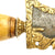 Original Indonesian Dutch East Indies Gold and Ruby Inlay Kris Dagger Circa 1820 Original Items