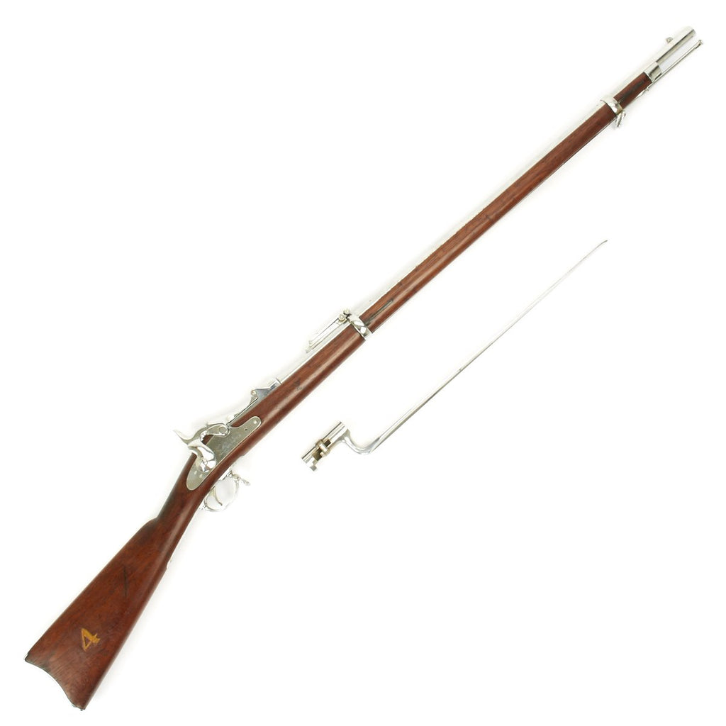 Original U.S. Springfield Trapdoor Model 1873 Nickel Plated Parade Rifle Manufactured in 1889 Original Items