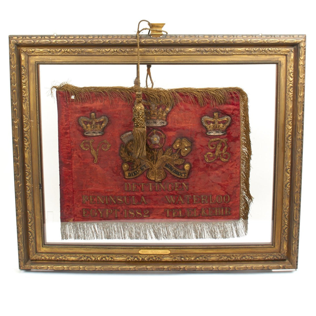 Original British 1883 Lifeguard Union Standard Flag in Double Sided Frame Original Items