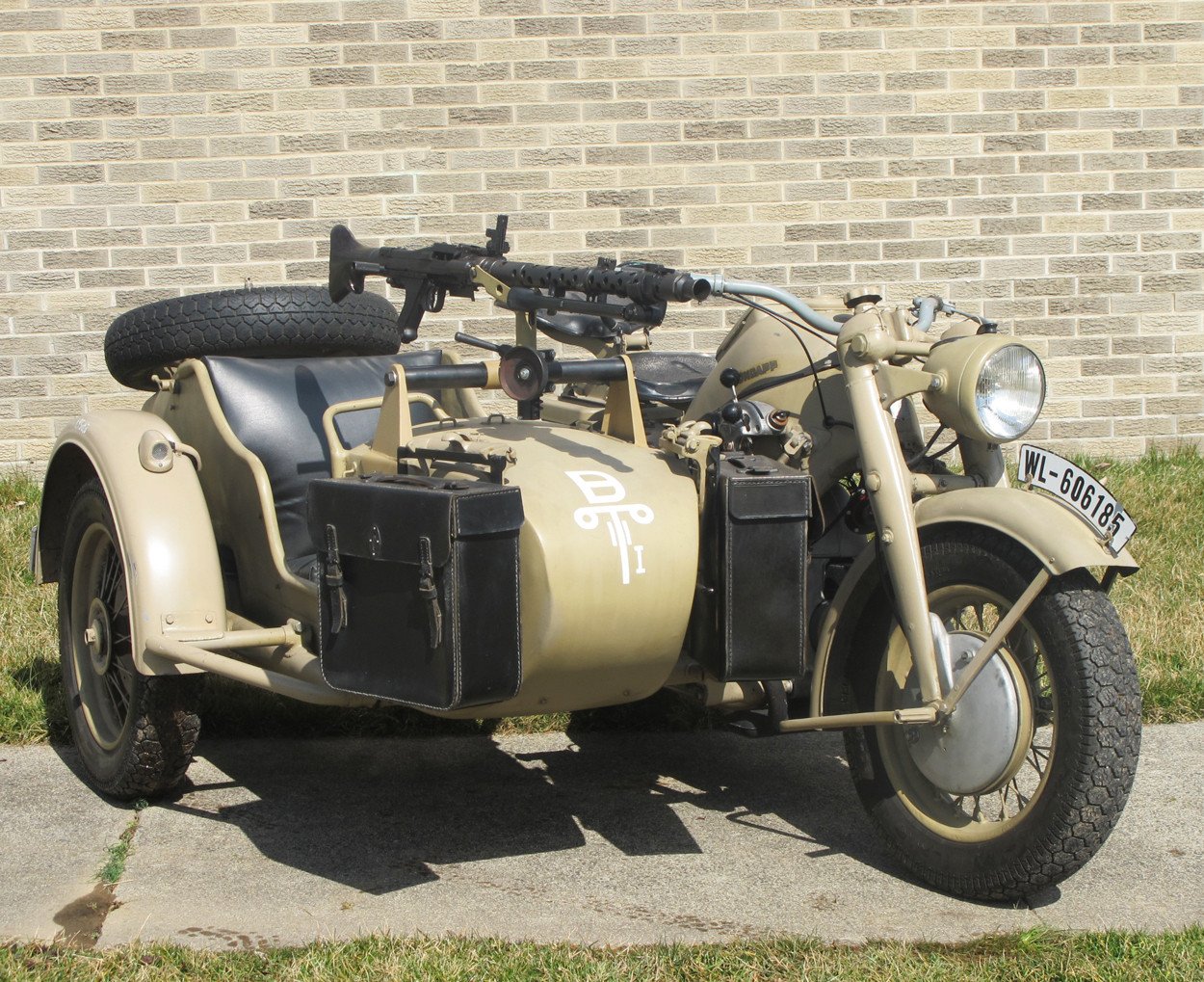 Original German WWII 1942 Zündapp KS 750 Motorcycle and Sidecar