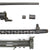 German WWII Luftwaffe MG 15 Air Cooled Parts Set with Saddle Drum Magazine Original Items